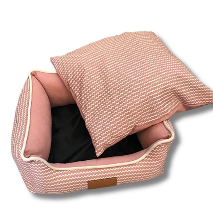 Pink Square Dog Bed